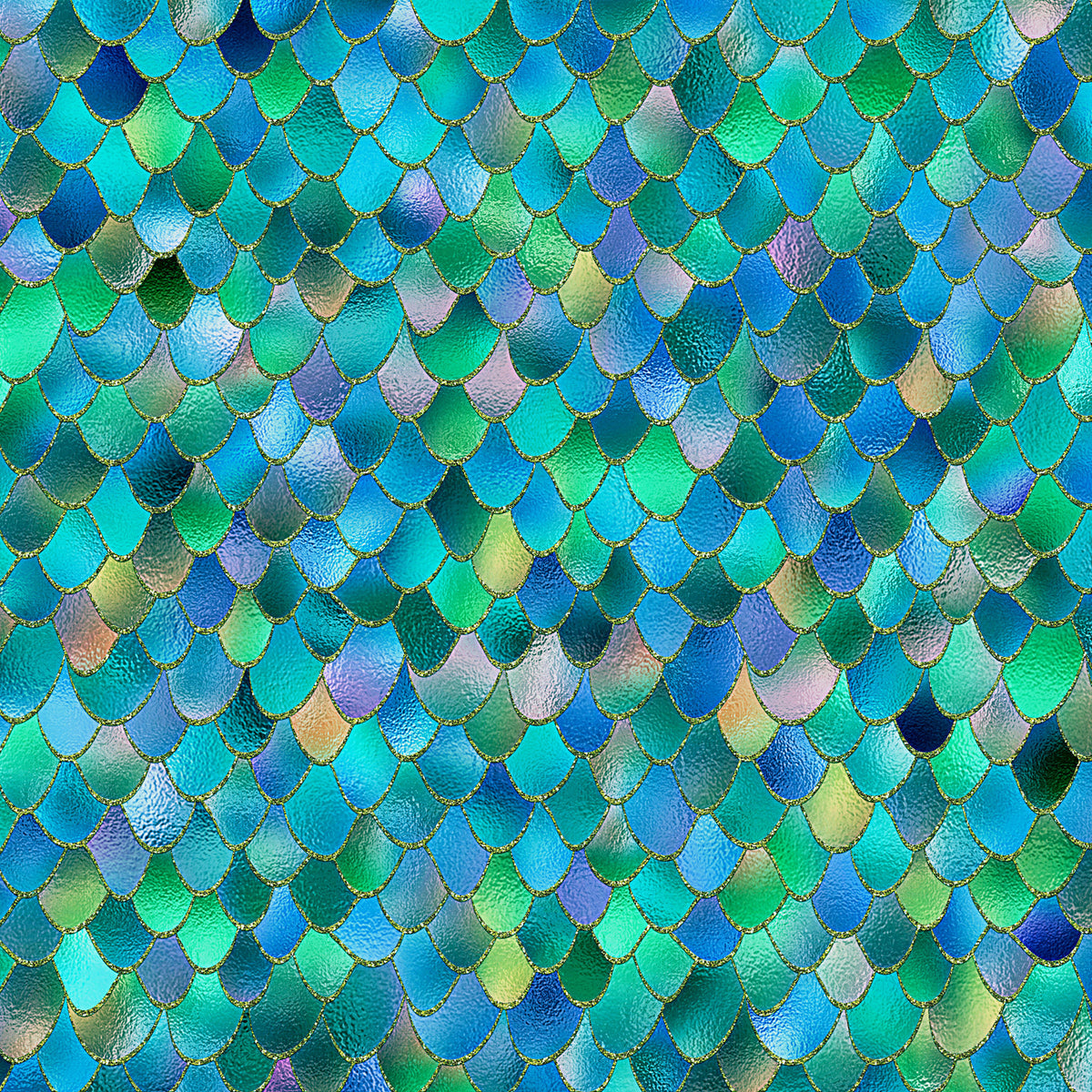 Enchanted Mermaid Scales Wall Mural in your room
