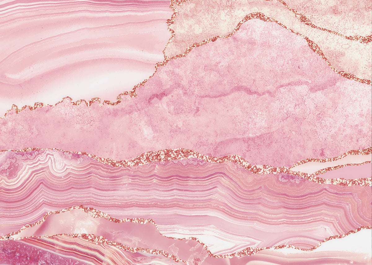 Rose Quartz Sparkle Wall Mural in your room — zoomed
