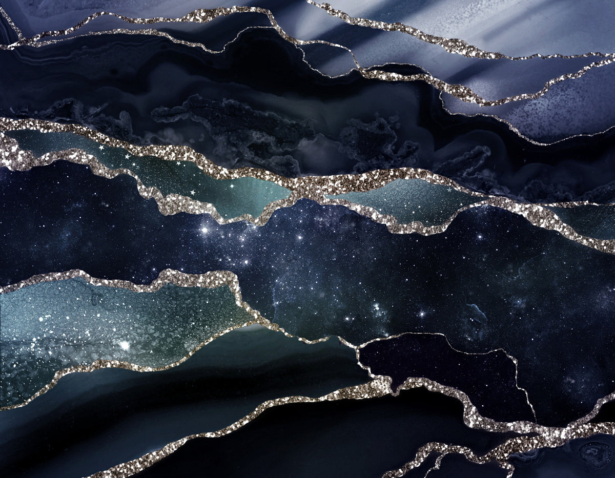 Stardust Veins Wall Mural in your room — zoomed