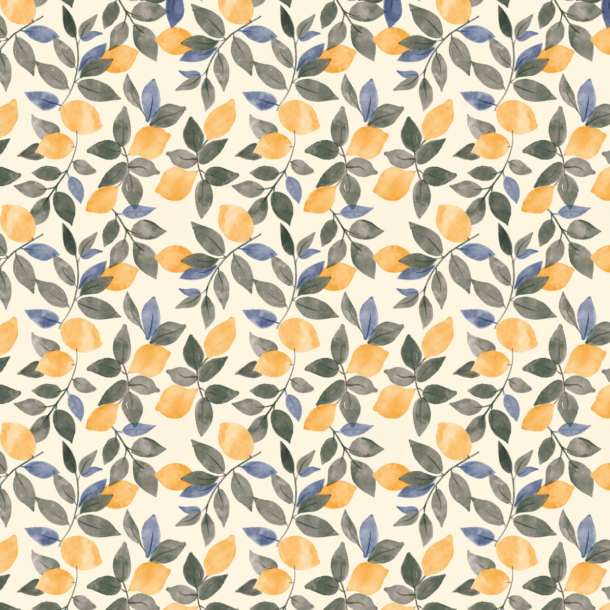 Vintage Lemons Light Theme Wallpaper⁠ in your room — zoomed