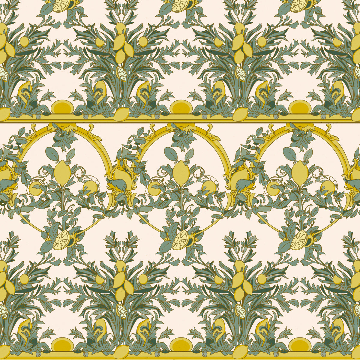 Italian Grotesque with Lemons Wallpaper⁠ in your room — zoomed