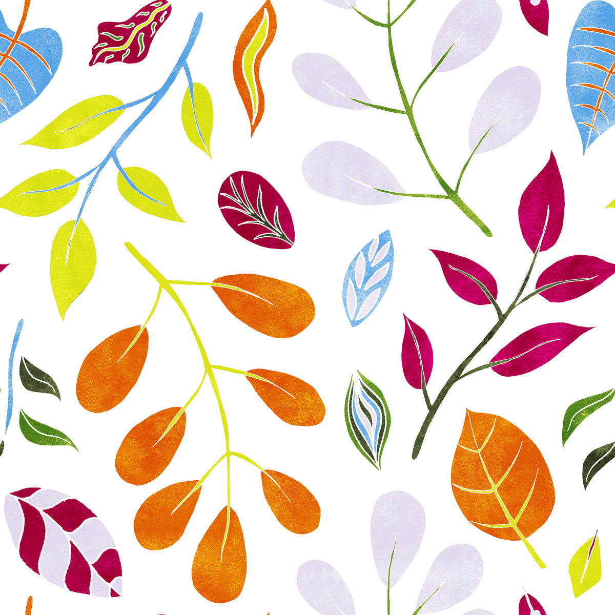 Colorful Wild Garden White Wallpaper⁠ in your room