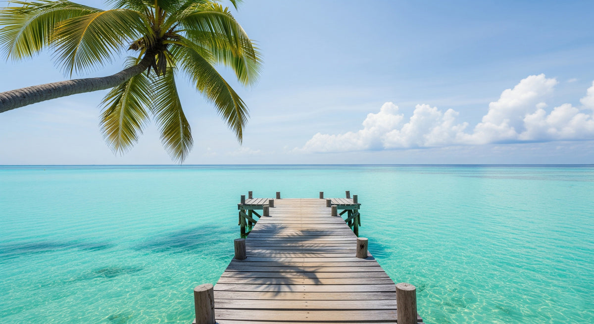 Tropical Pier Serenity Wall Mural in your room