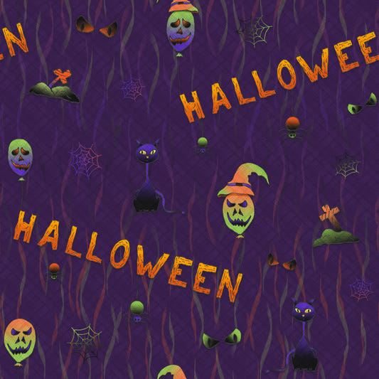 Scary Halloween Purple Wallpaper⁠