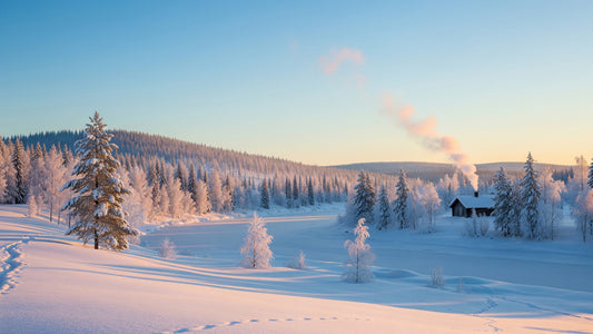 Winter's Light Cabin Wall Mural