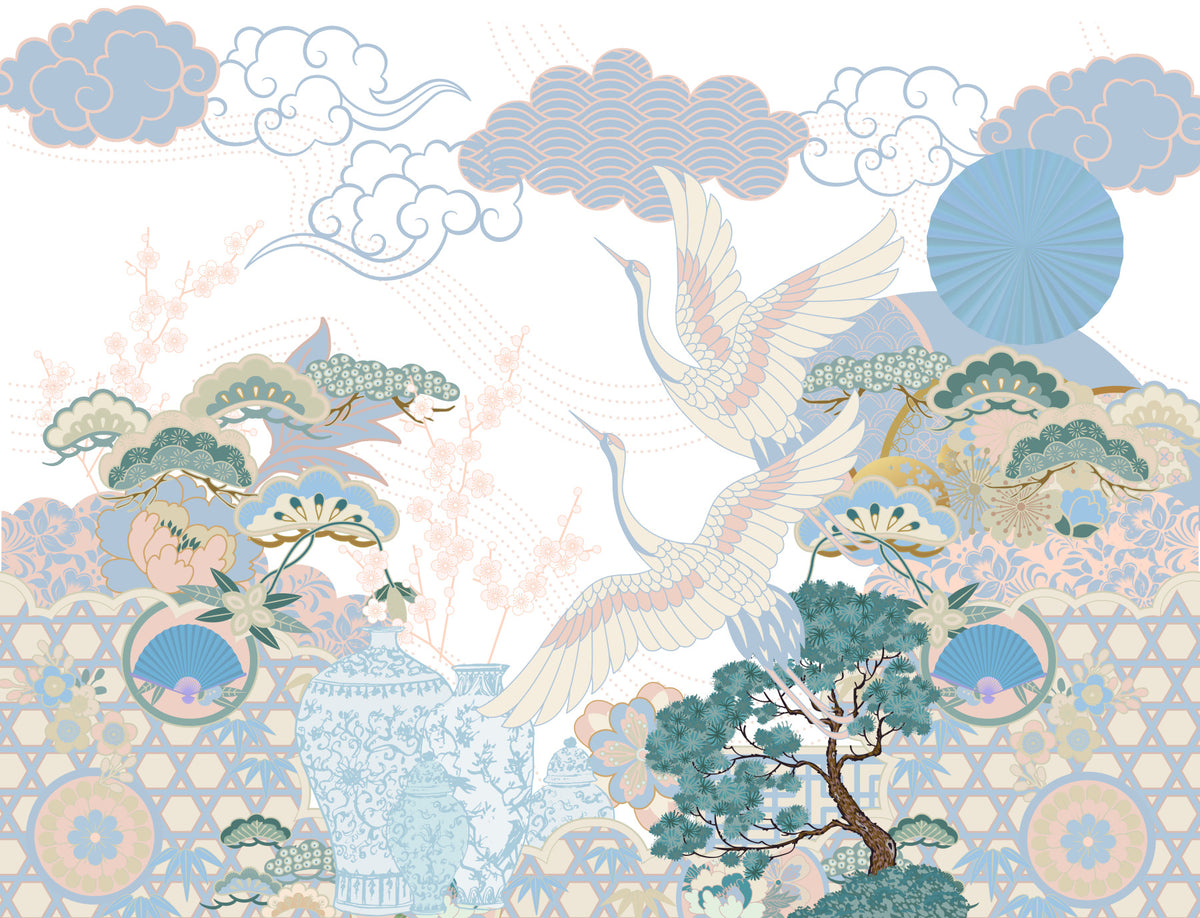 Tranquil Asian Garden Wall Mural in your room — zoomed