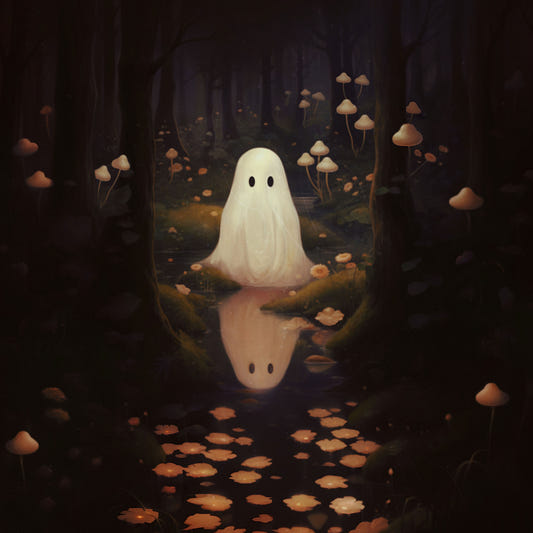 Ghost Mushrooms Wall Mural