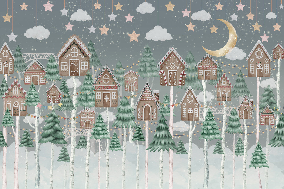 Sugar Plum Forest Wall Mural in your room — zoomed