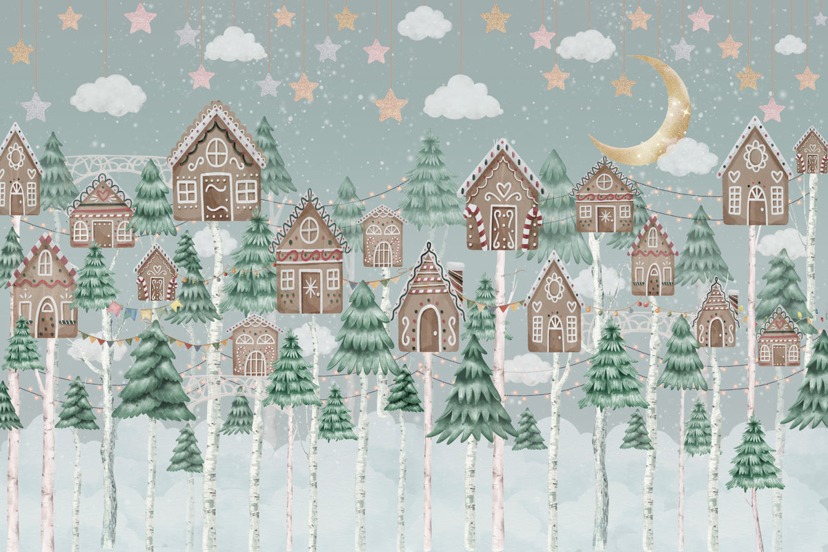 Winter Village Magic Wall Mural in your room