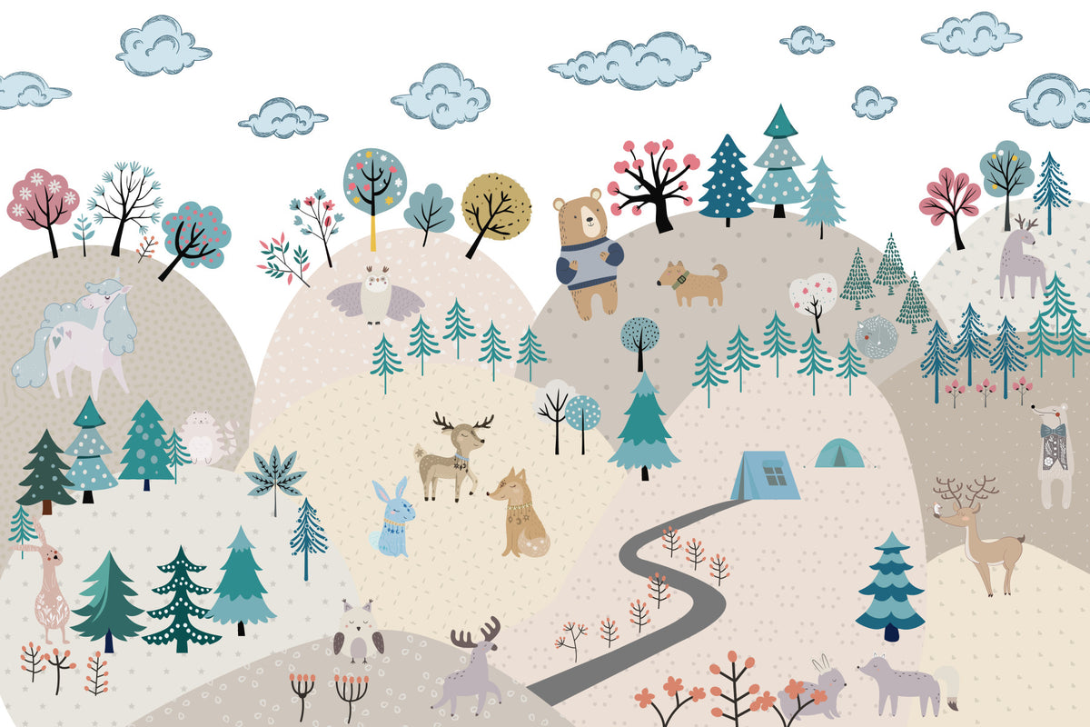 Enchanted Animal Adventure Wall Mural