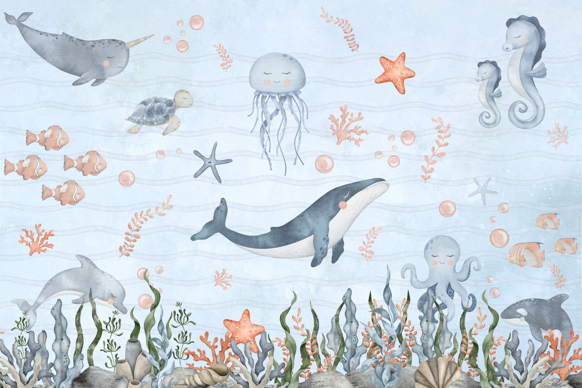Sea Friends' Nursery Wall Mural in your room