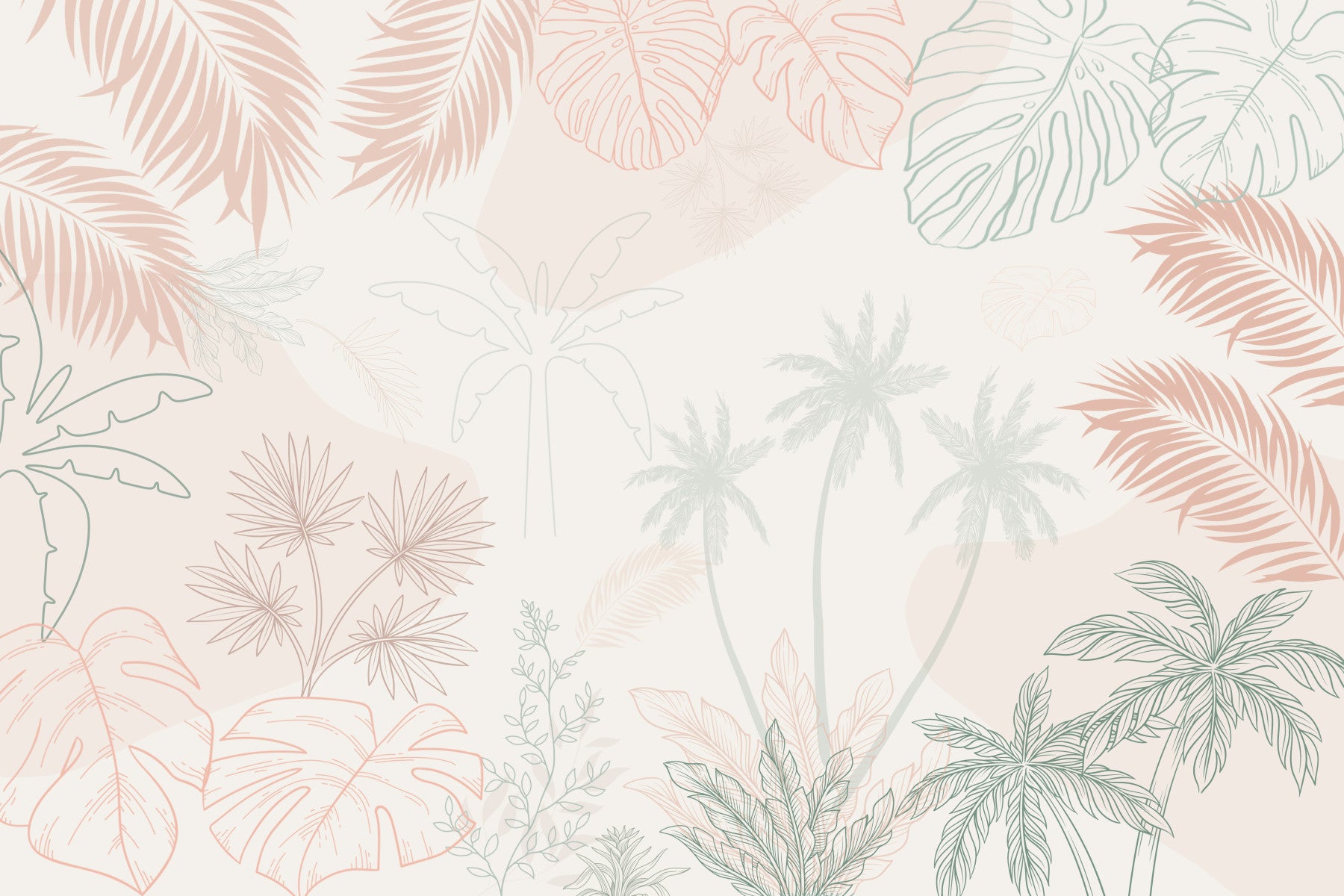 Soft Tropics Wall Mural