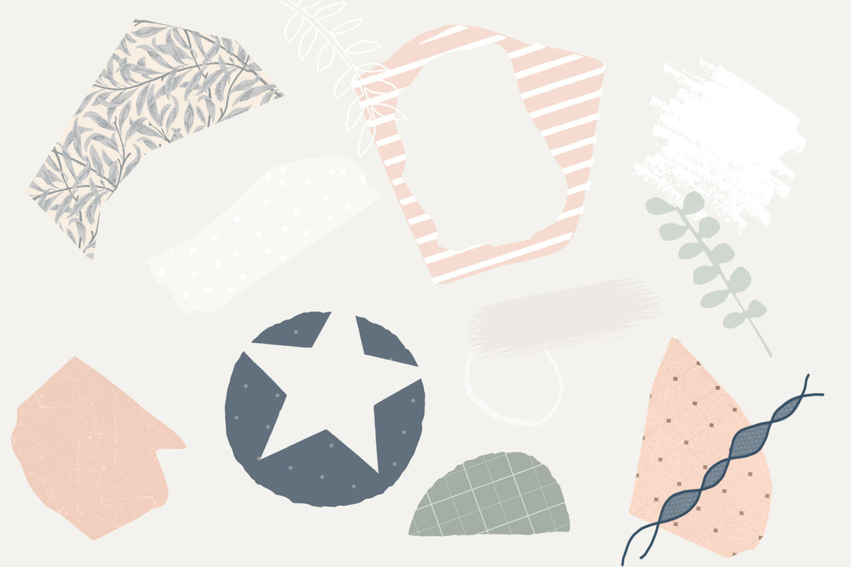 Scrapbook Chic Wall Mural in your room — zoomed