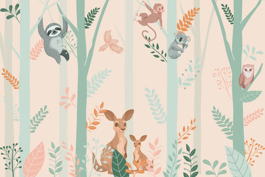 Enchanted Forest Friends Wall Mural