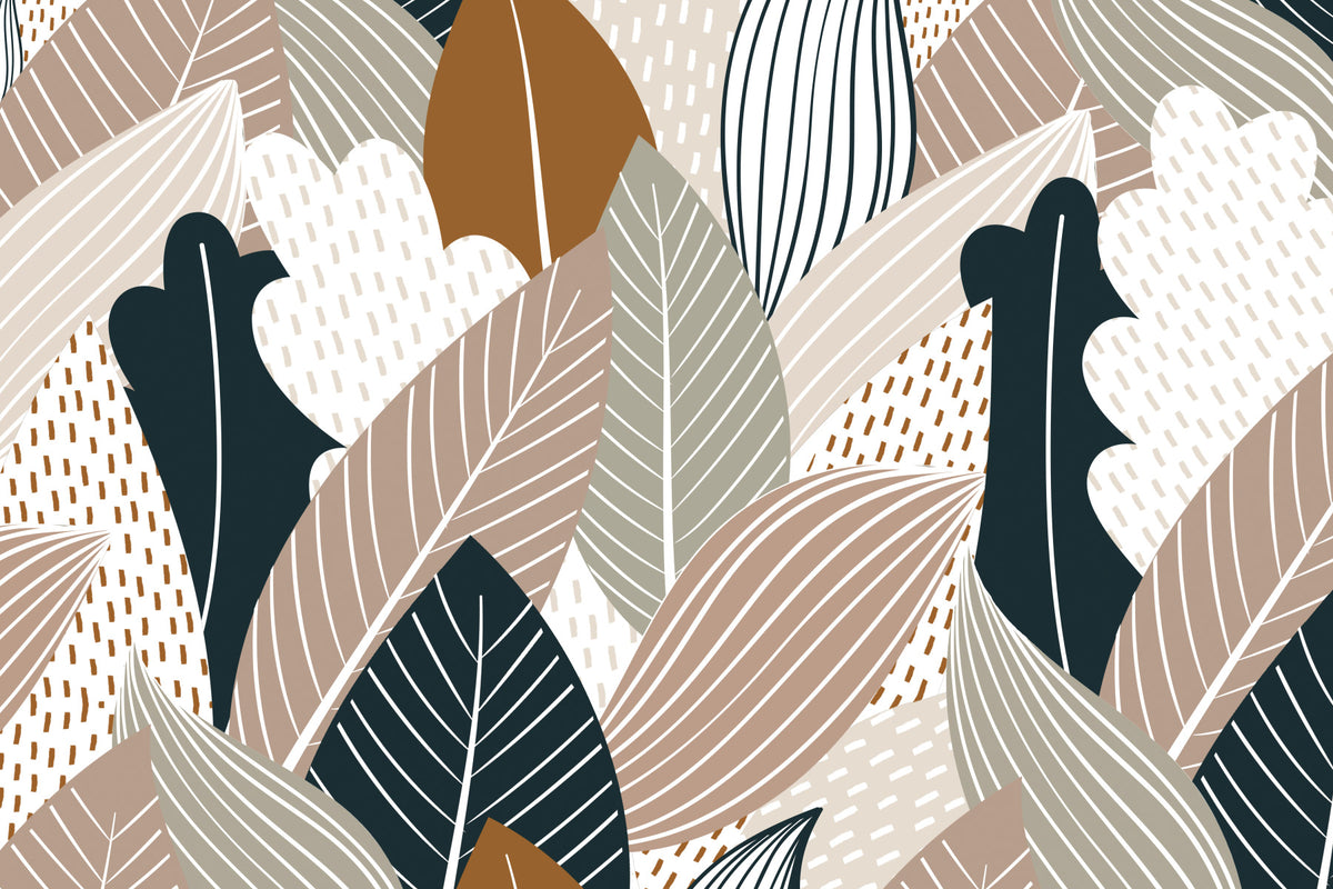 Autumn Leafscape Wall Mural in your room — zoomed