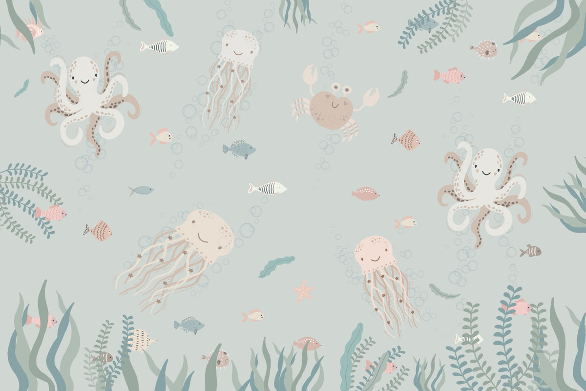 Ocean Friends Wall Mural in your room