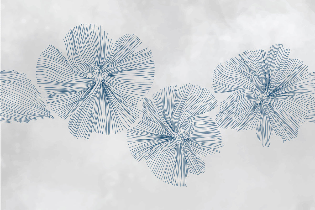 Floral Lines Serenity Wall Mural in your room