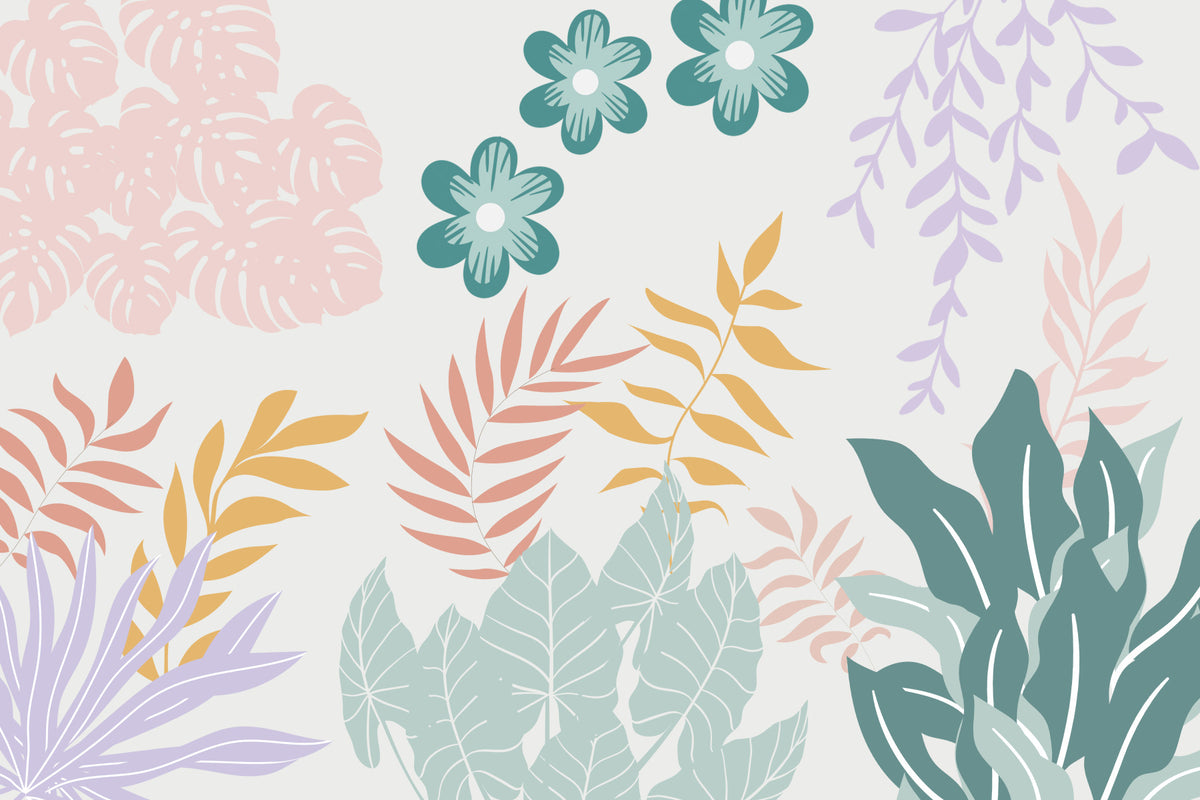 Boho Bloom Wallpaper Wall Mural in your room