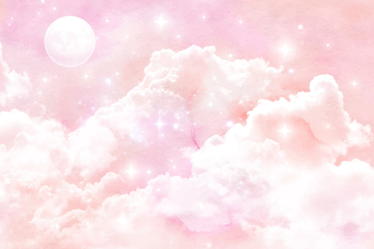 Moonlit Clouds Wall Mural in your room — zoomed