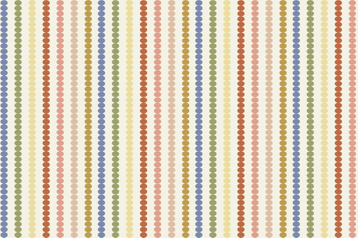 Retro Dot Dash Wall Mural in your room