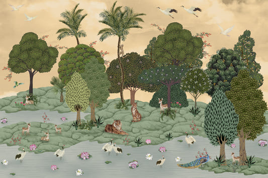 Tranquil Tiger Oasis Wall Mural
