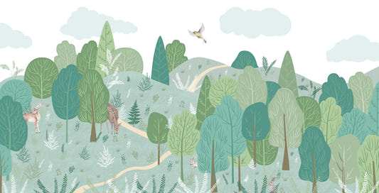 Serene Green Glade Wall Mural