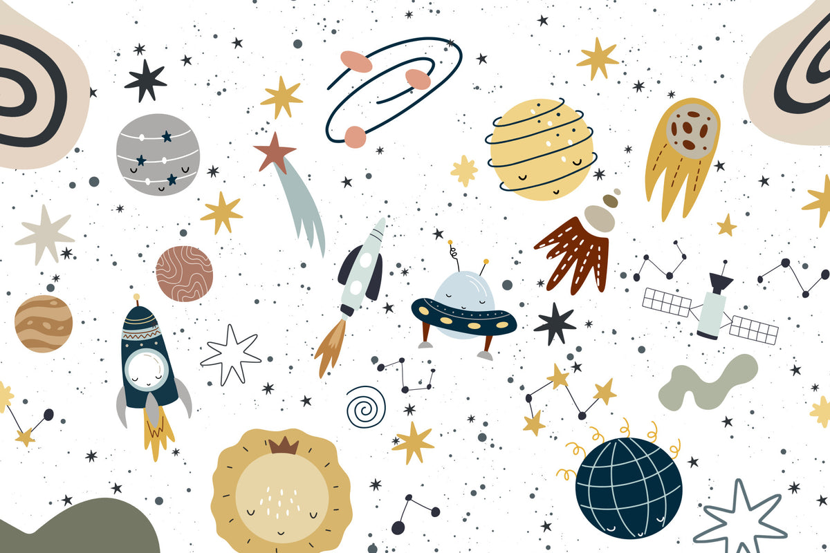 Cosmic Cuties Wall Mural in your room