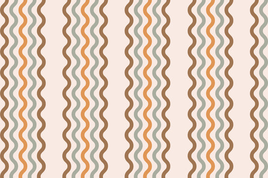 Retro Waves Wall Mural