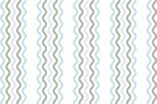 Serene Wave Lines Wall Mural