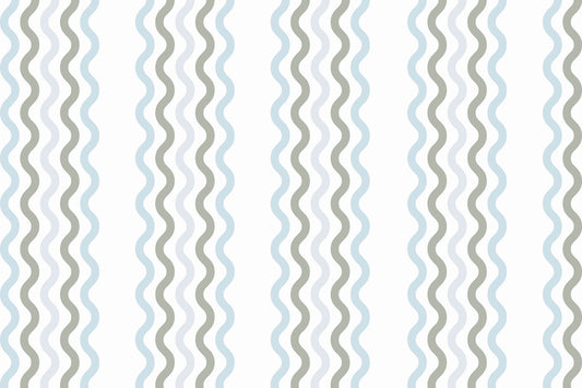 Serene Wave Lines Wall Mural