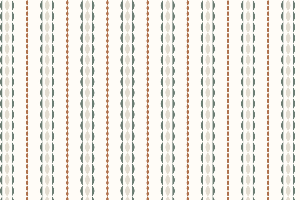 Retro Stripe Serenity Wall Mural