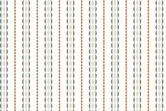 Retro Stripe Serenity Wall Mural
