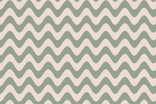 Sage Serenity Waves Wallpaper⁠