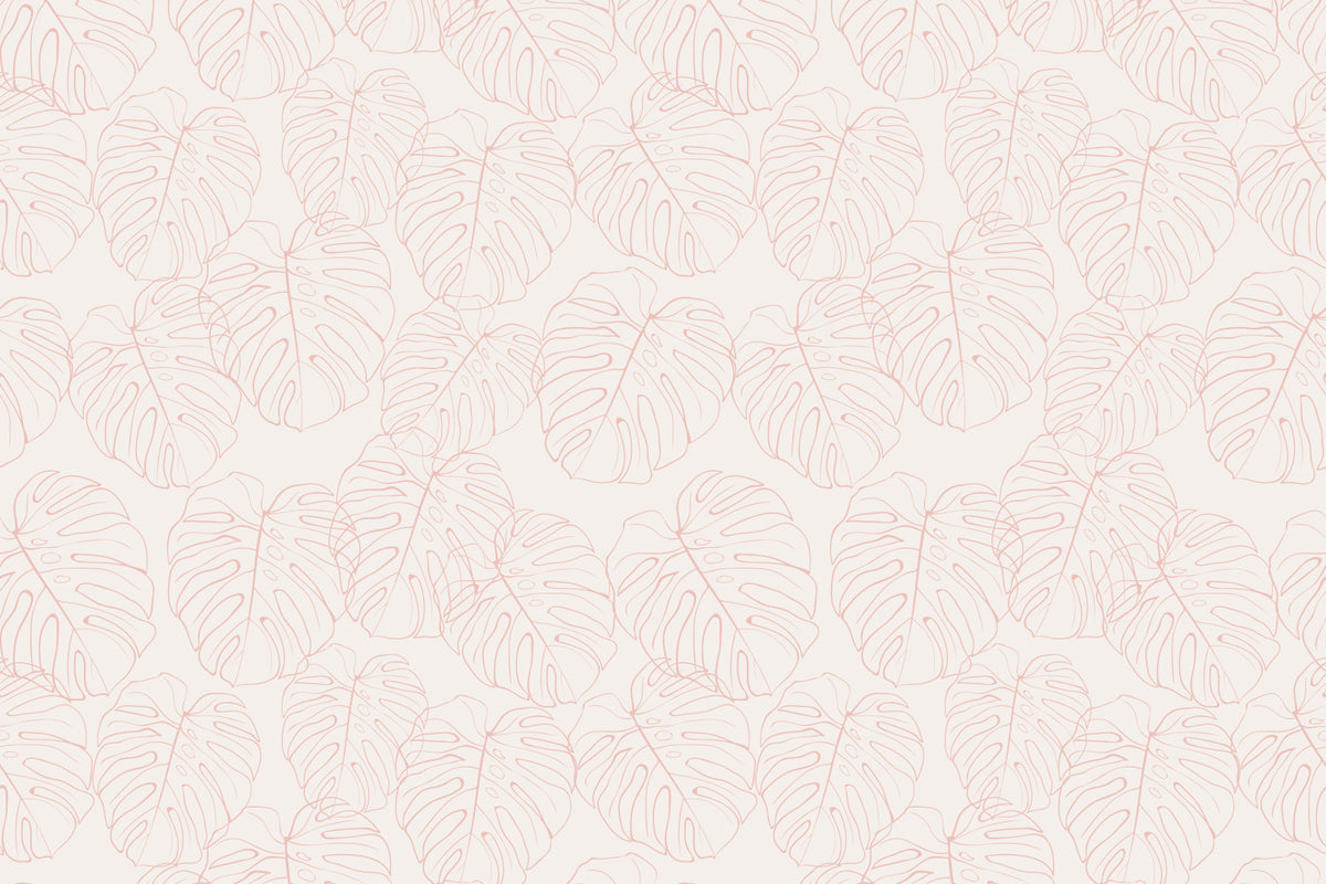Monstera Blush Wallpaper⁠ in your room — zoomed