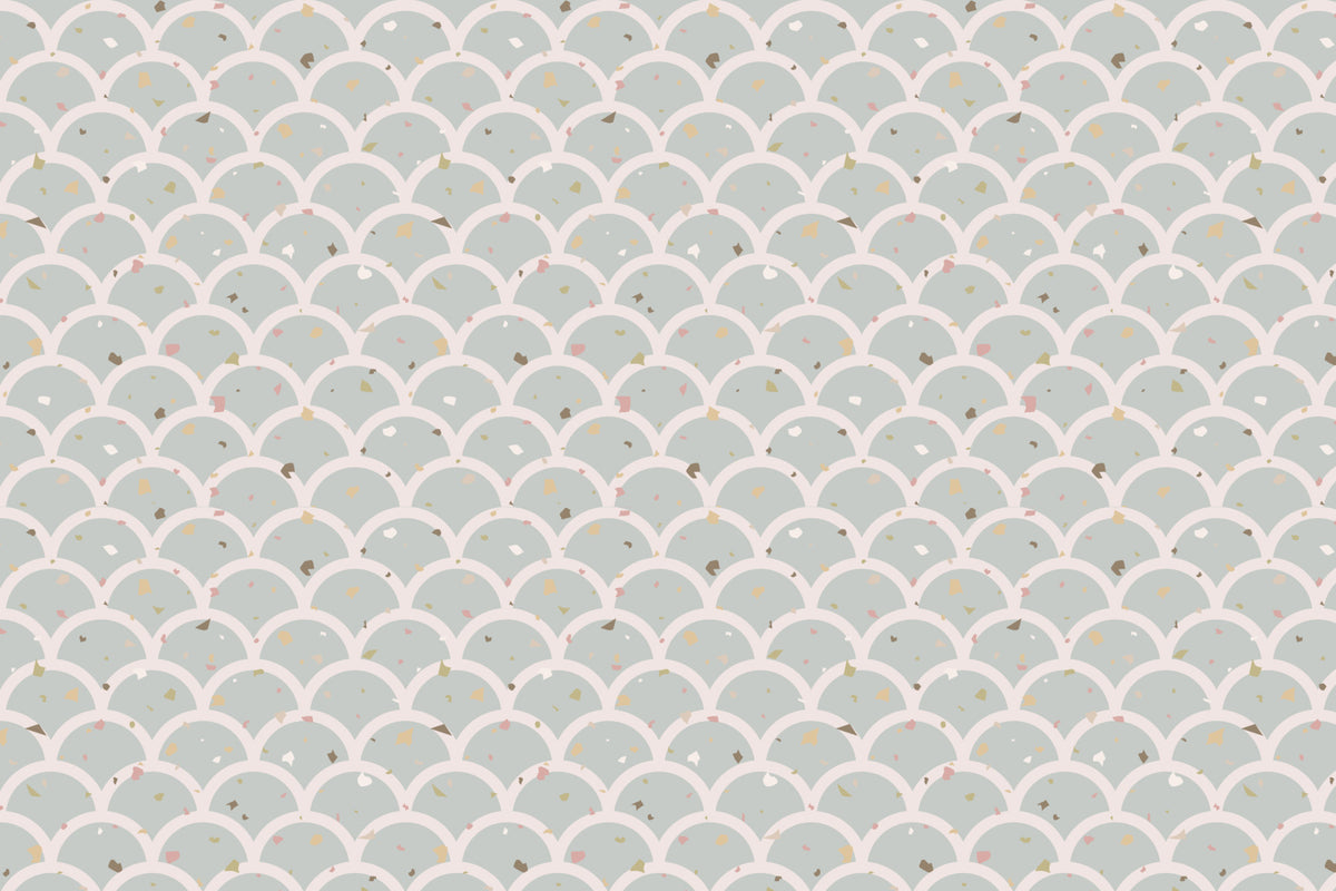 Terrazzo Scales Wallpaper⁠ in your room — zoomed