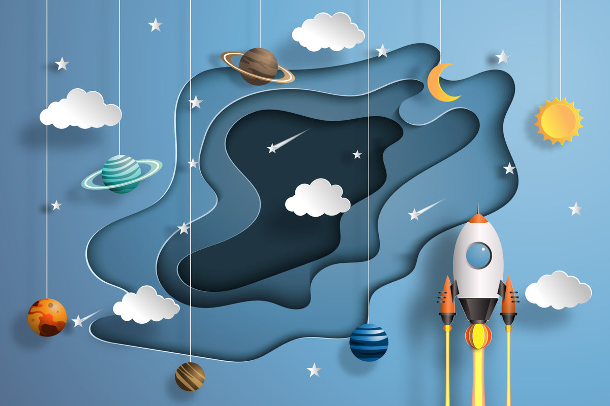 Cosmic Voyage Wall Mural in your room