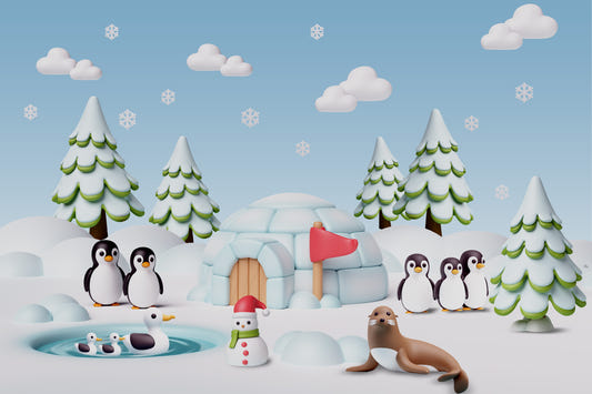 Igloo Antics Wall Mural