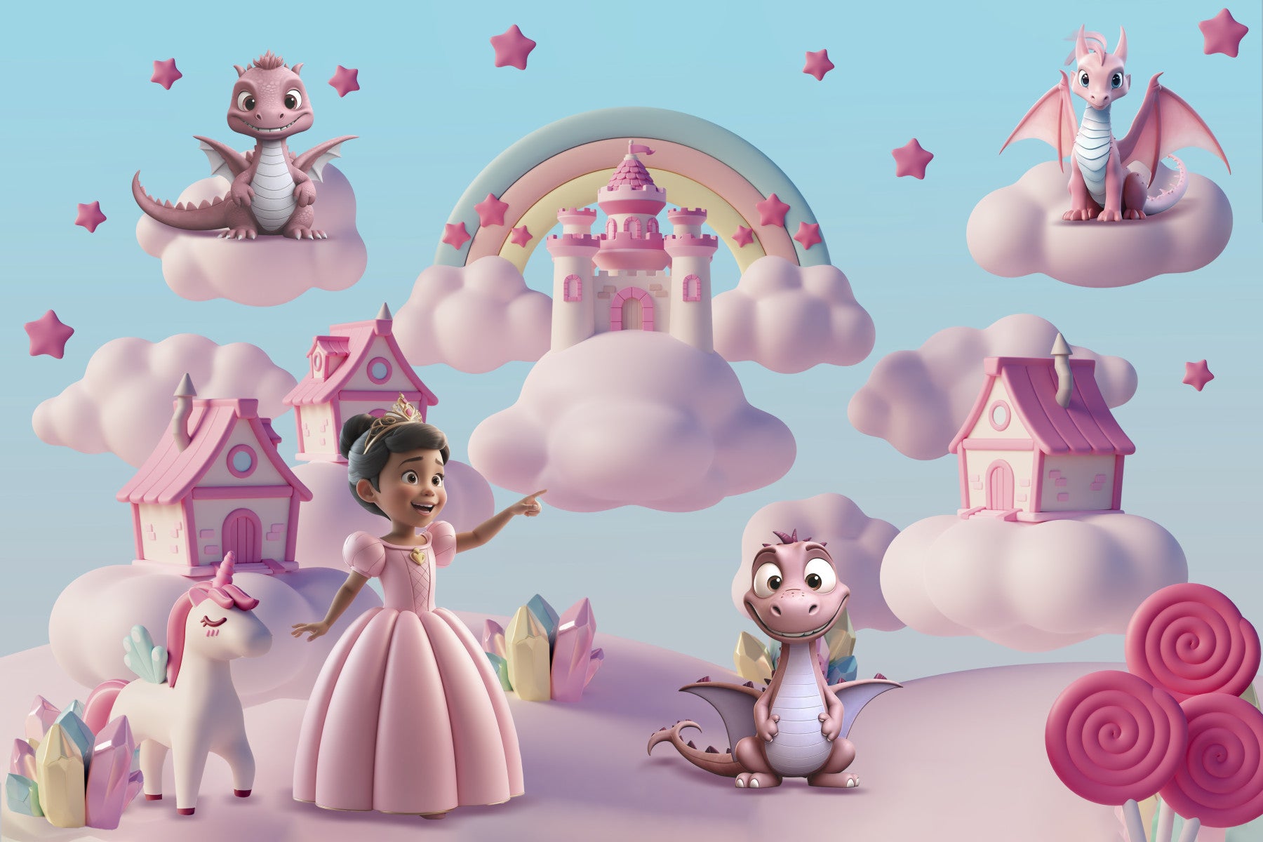 Dragon Dreams & Candy Castles Wall Mural