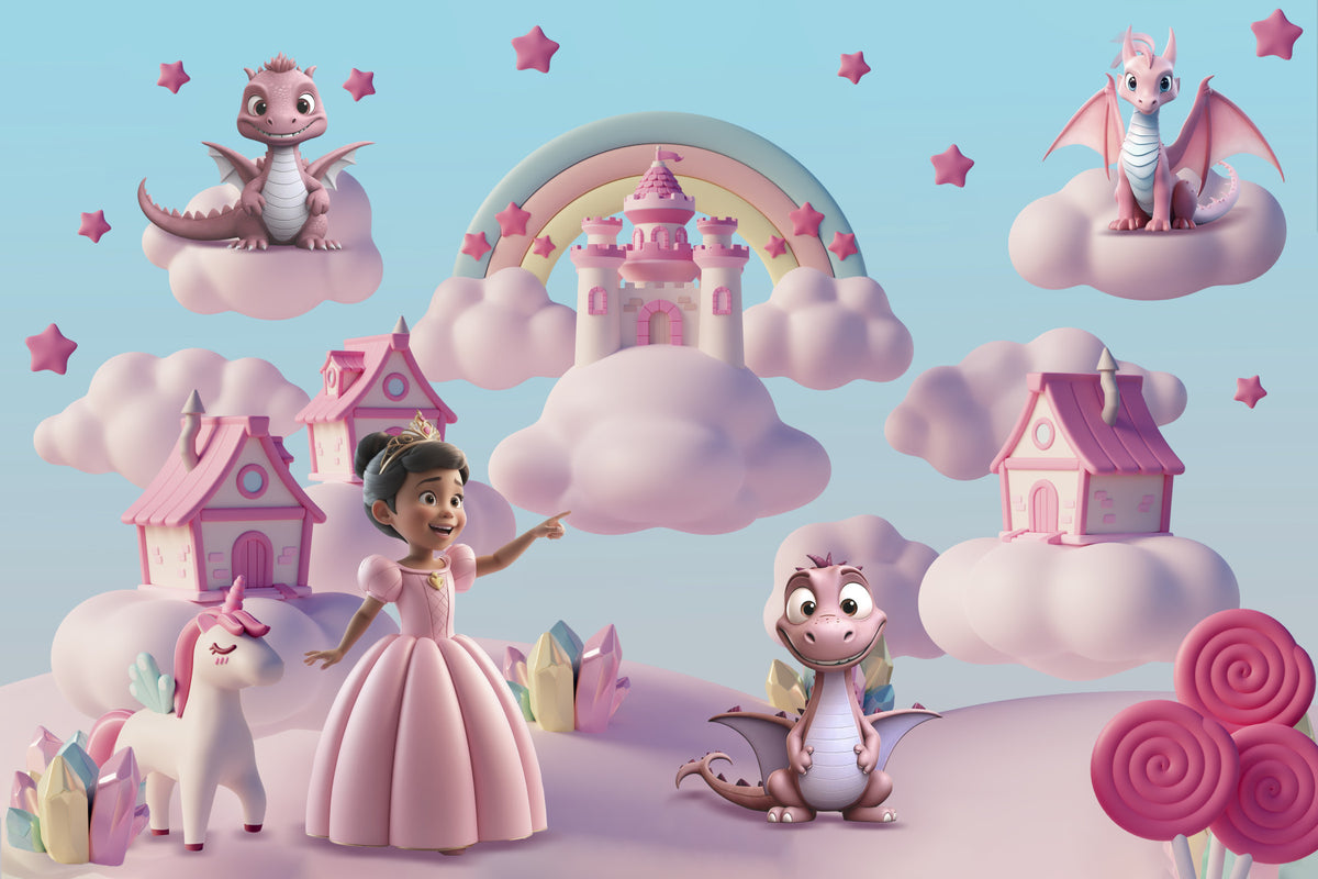 Dragon Dreams & Candy Castles Wall Mural in your room — zoomed