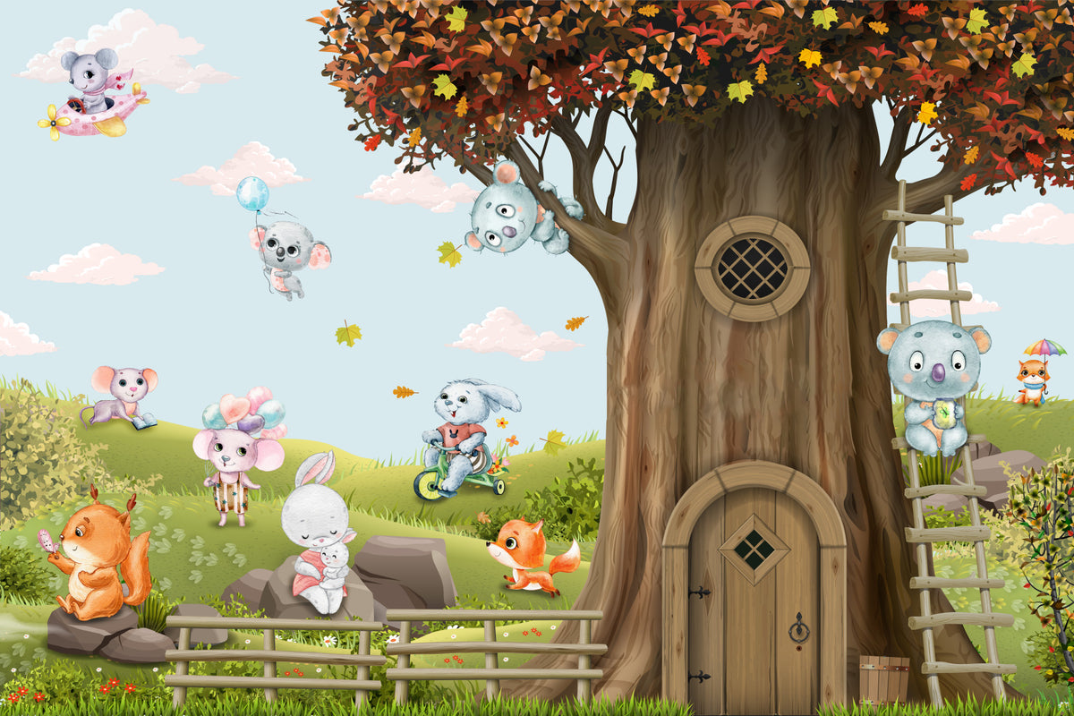 Forest Friends Adventure Wall Mural in your room