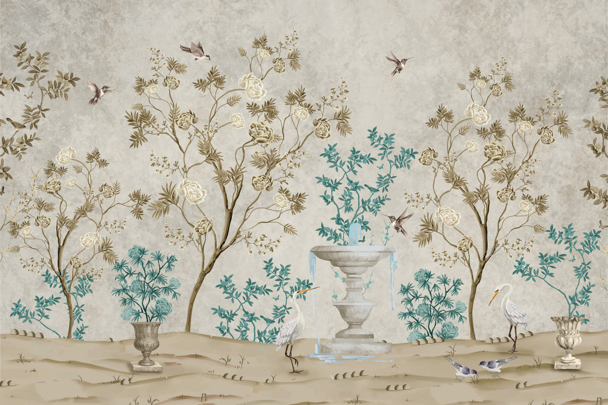 Garden Fable Wall Mural in your room — zoomed