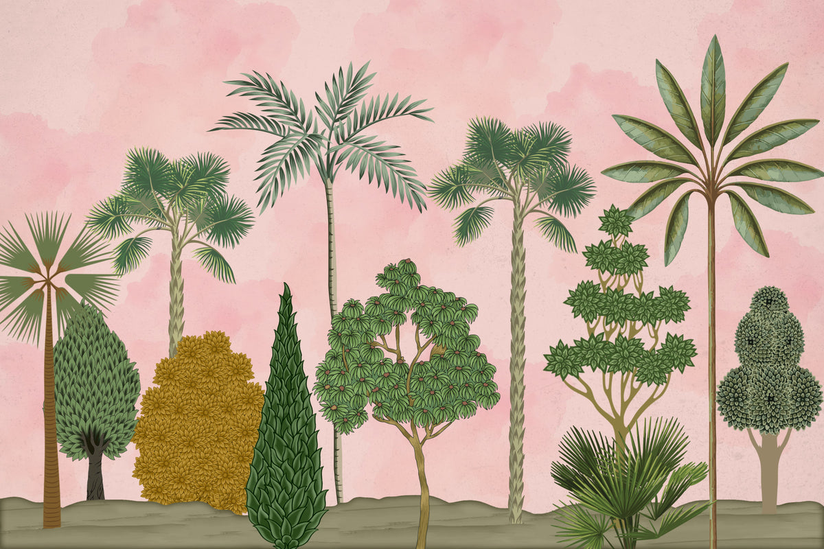 Blush Botanic Dream Wall Mural in your room