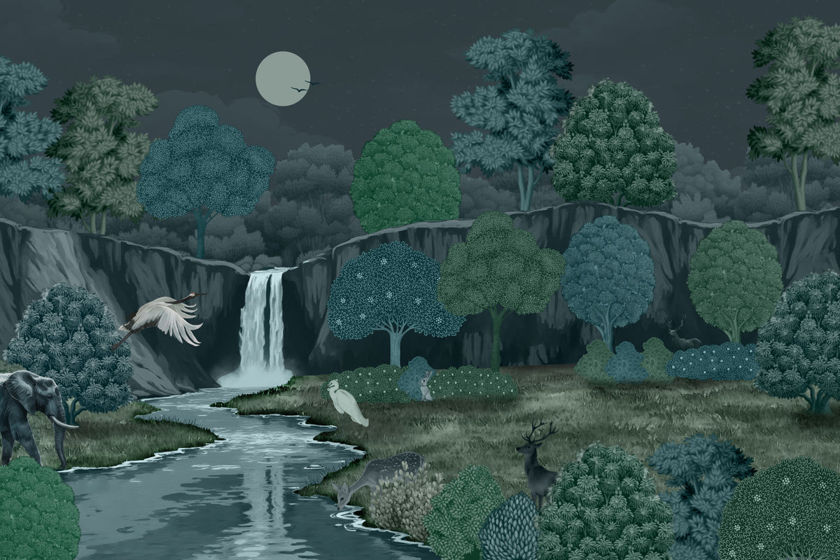 Moonlit Haven Wall Mural in your room