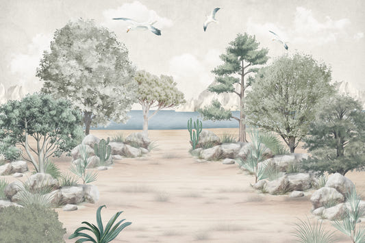 Coastal Vista Calm Wall Mural