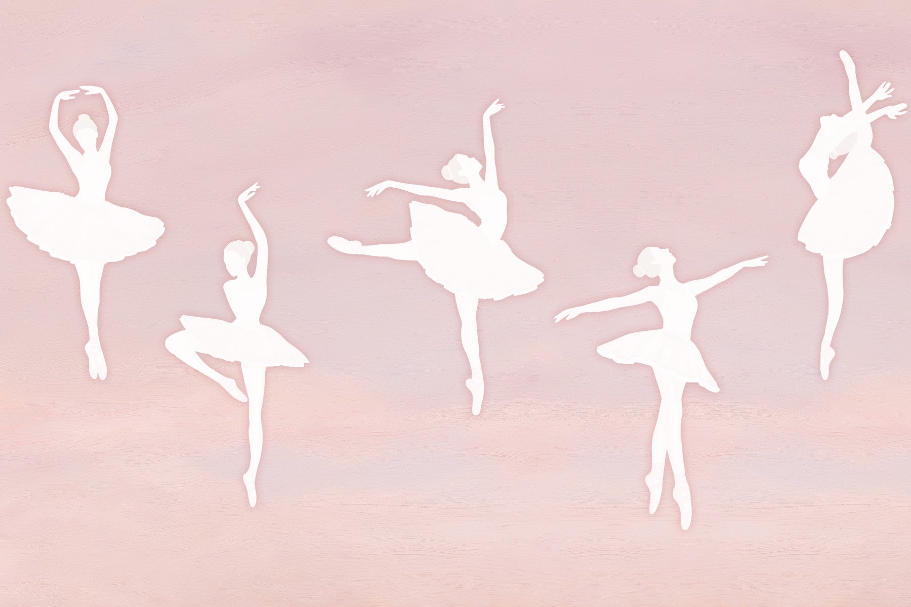 Pink Pirouettes Wall Mural in your room — zoomed