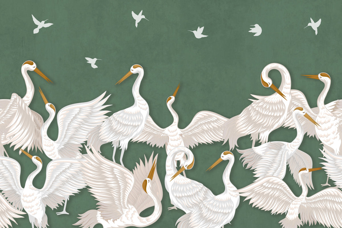 Emerald Flight Wall Mural in your room