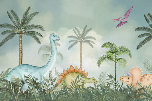 Dino Jungle Dream Wall Mural