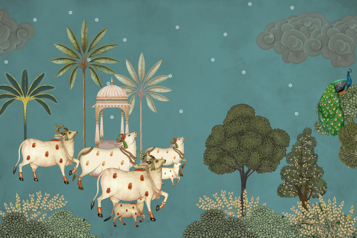 Neel Pichwai Wall Mural in your room