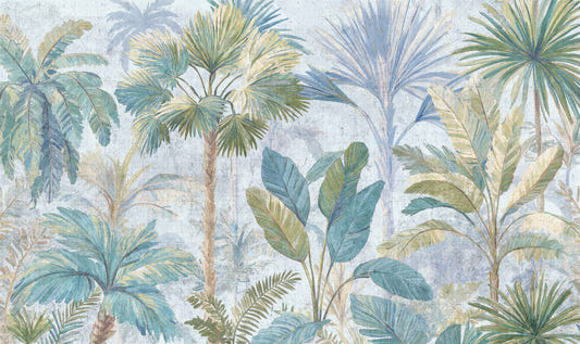 Azure Palms Daylight Wall Mural