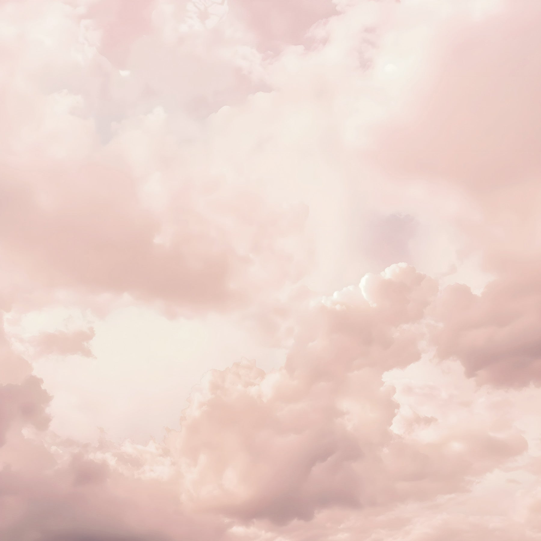 Pink Pastel Sky Dreamy Cloudscape Wall Mural
